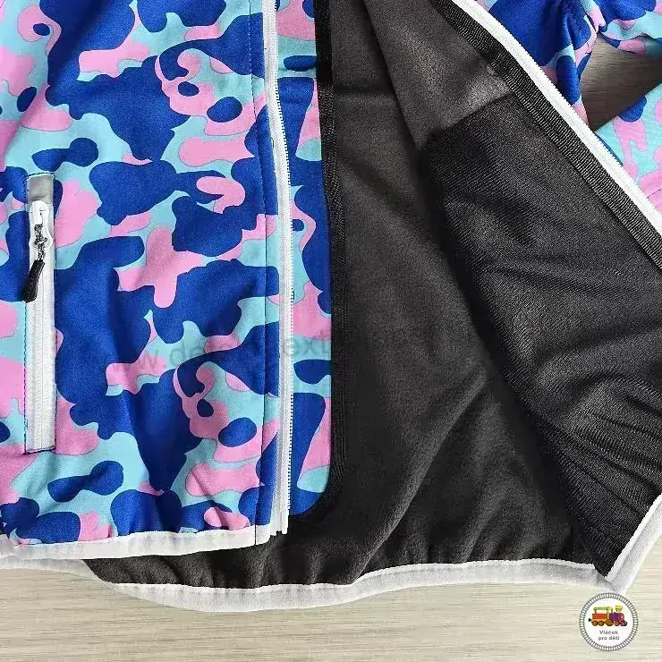Softshellová bunda dívčí Neverest 1-6295C růžovomodrá /V2/ vel.134