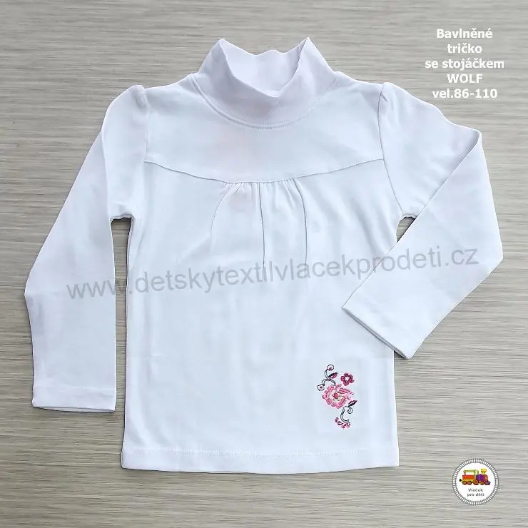 NOVINKA-Dívčí tričko Wolf S2267 Stojáček vel. 86, 92, 98, 104, 110