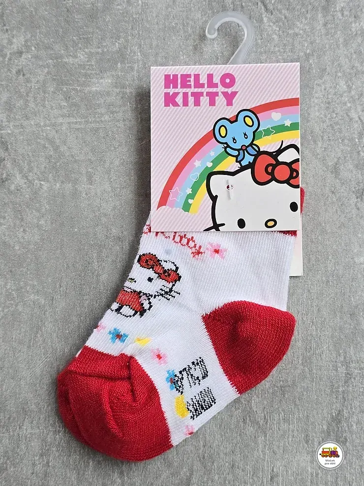 NOVINKA-Ponožky kojenecké Hello Kitty 13-15 a 16-18 vel.0-6měs a 6-12měss