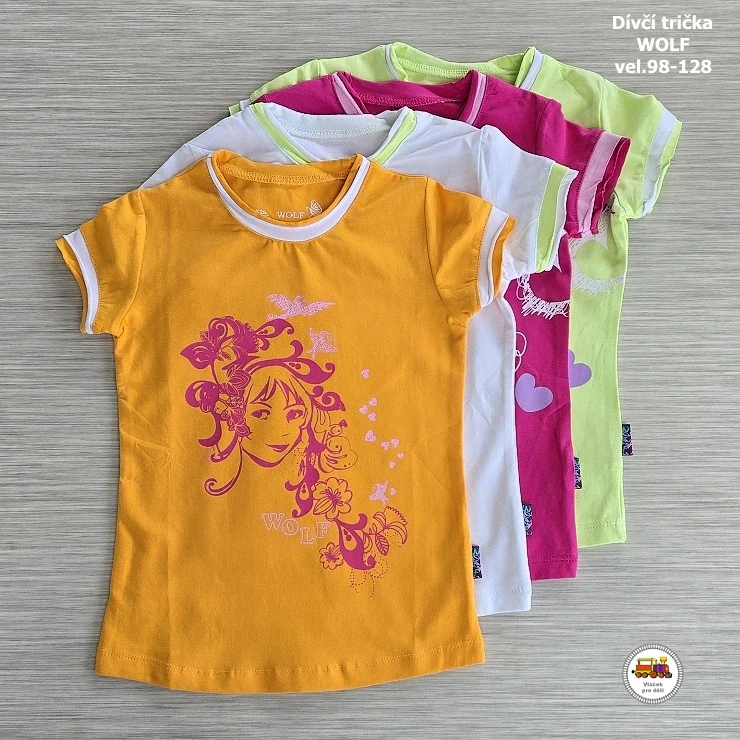 Tričko dívčí Wolf S2112 bílé vel.128