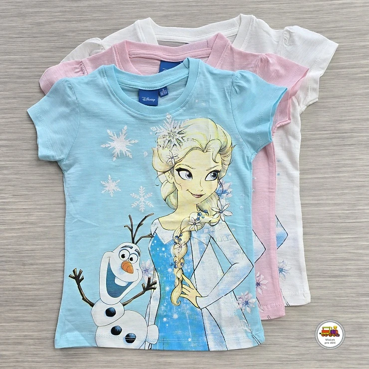 Tričko dívčí Disney GTJM62060 Frozen na světle růžové vel.110