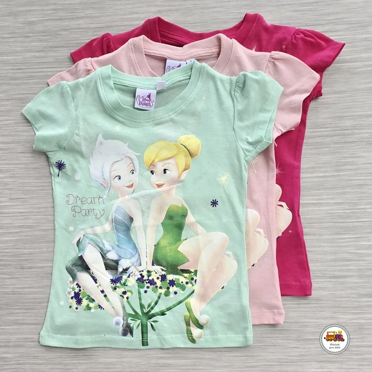 Tričko dívčí Disney GTJM62055 Fairies - Víla na zelené vel.128