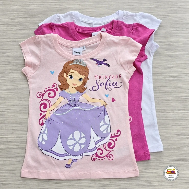 Tričko dívčí Disney GTJM52057 Sofia na světle růžové vel. 98