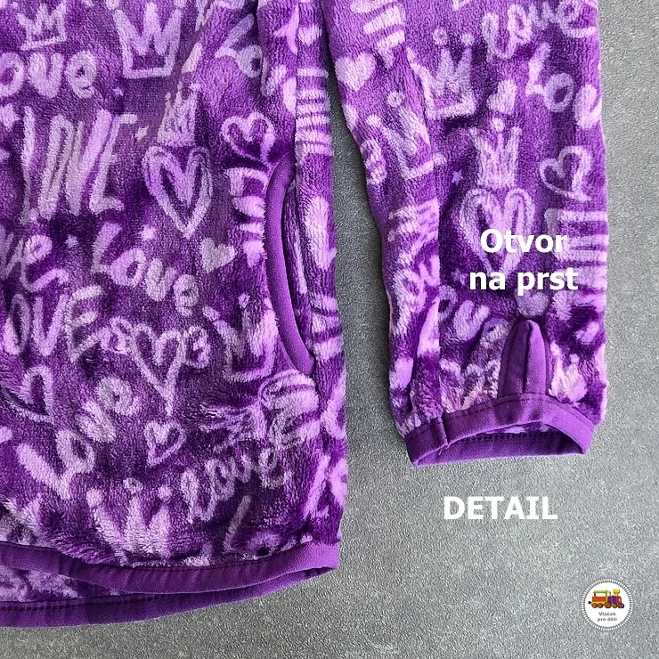 Dívčí mikina fleesová Wolf B2549 fialová vel.134