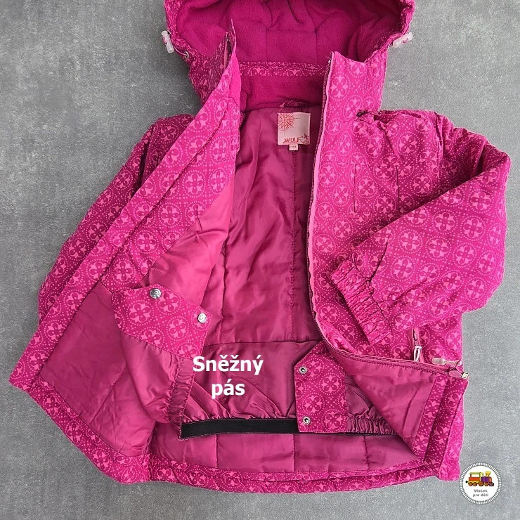 Bunda zimní dívčí Wolf B2152 tmavě růžová vel.110