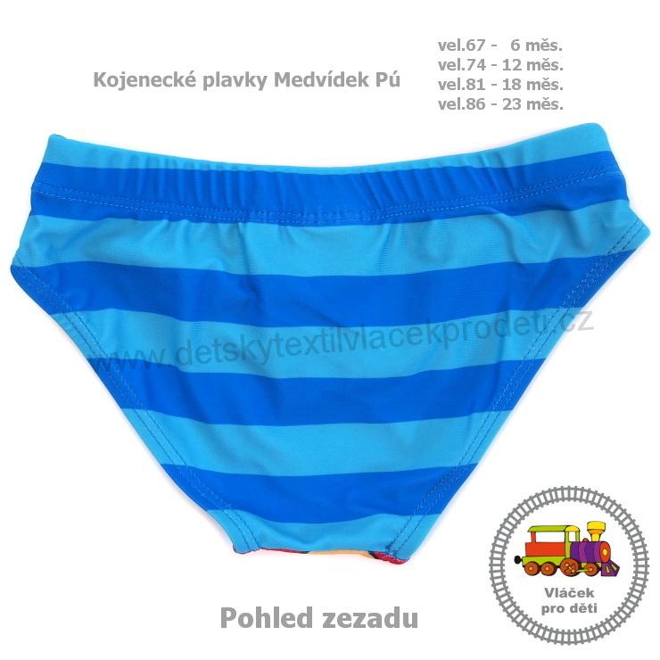 Chlapecké kojenecké plavky Medvídek Pú EP0013 modré vel. 74 (12měs)
