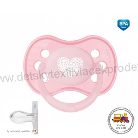 Šidítko 6-18m silikonové symetrické PASTELS modré 22/417