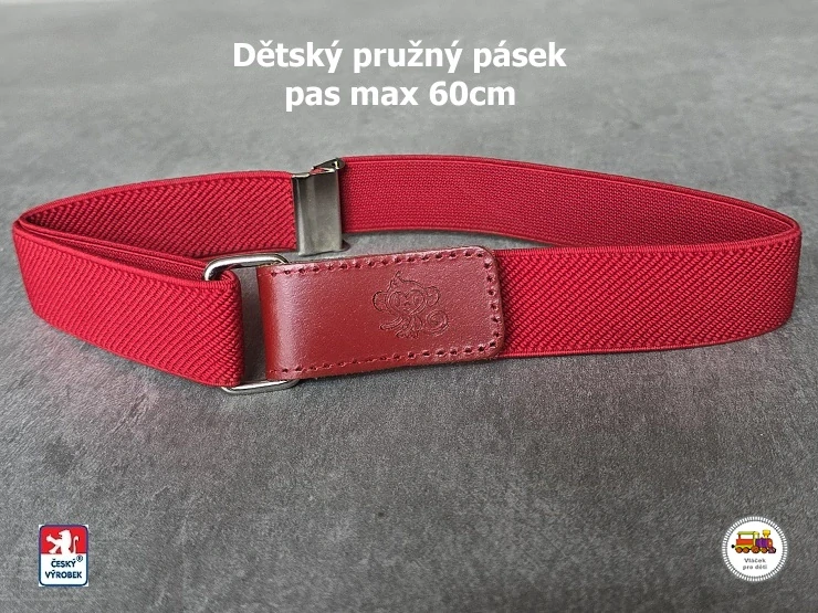 Dětský pásek /30/ pružný červený s opičkou