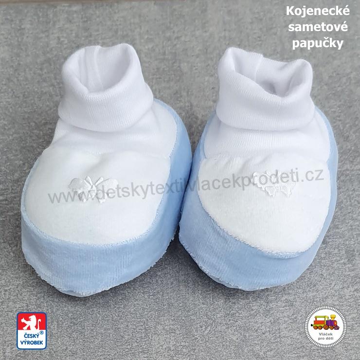 Kojenecké papučky sametové