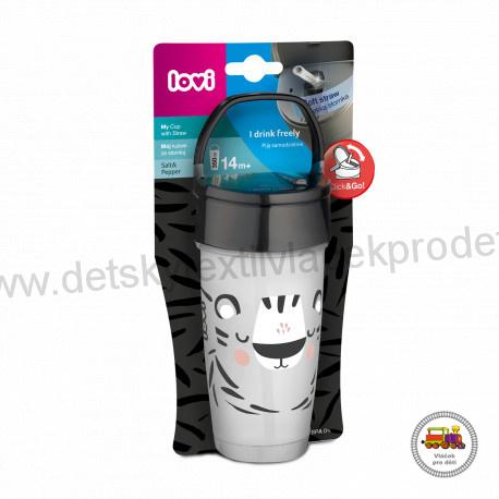 LOVI hrníček se slámkou SALT&PEPPER JUNIOR 350 ml 35/357