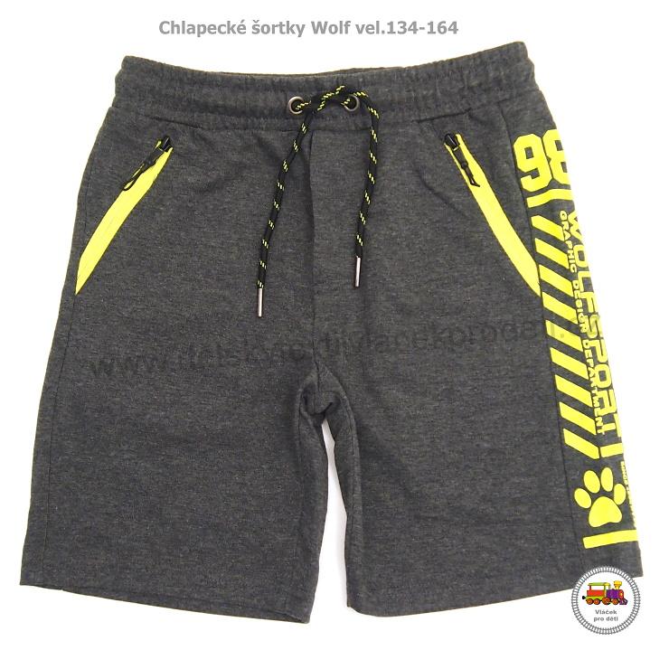 NOVINKA-Chlapecké šortky/kraťasy Wolf T2132B 98 WOLFSPORT vel.134, 140, 146, 152