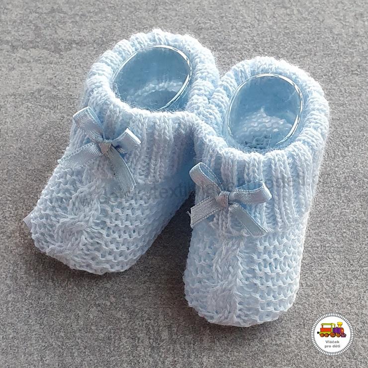 NOVINKA-Kojenecké papučky - novorozenecké capáčky akrylové NURSERY TIME 116-354