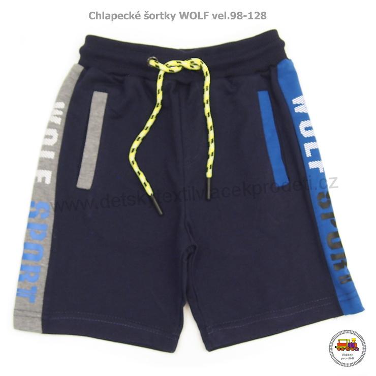 NOVINKA-Chlapecké šortky/kraťasy Wolf T2231B Wolf vel. 98, 104, 110, 116, 122