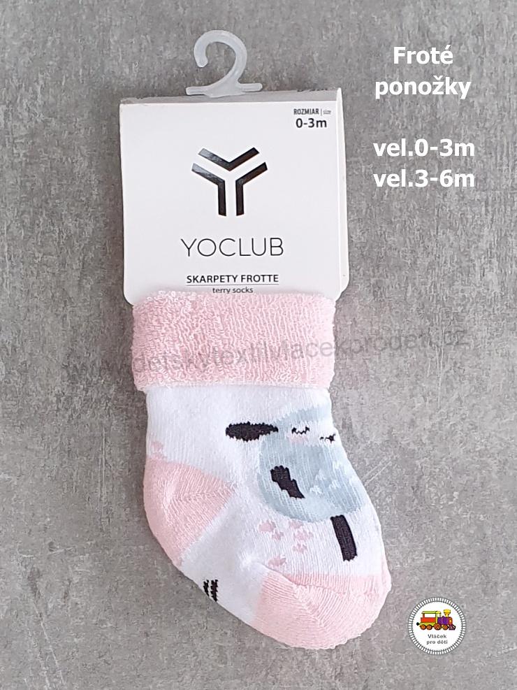 NOVINKA-Kojenecké ponožky froté YOCLUB vel.0-3měs, 3-6měs