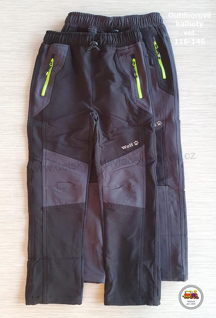 Kalhoty jarní outdoorové Wolf B2485 šedé vel.146