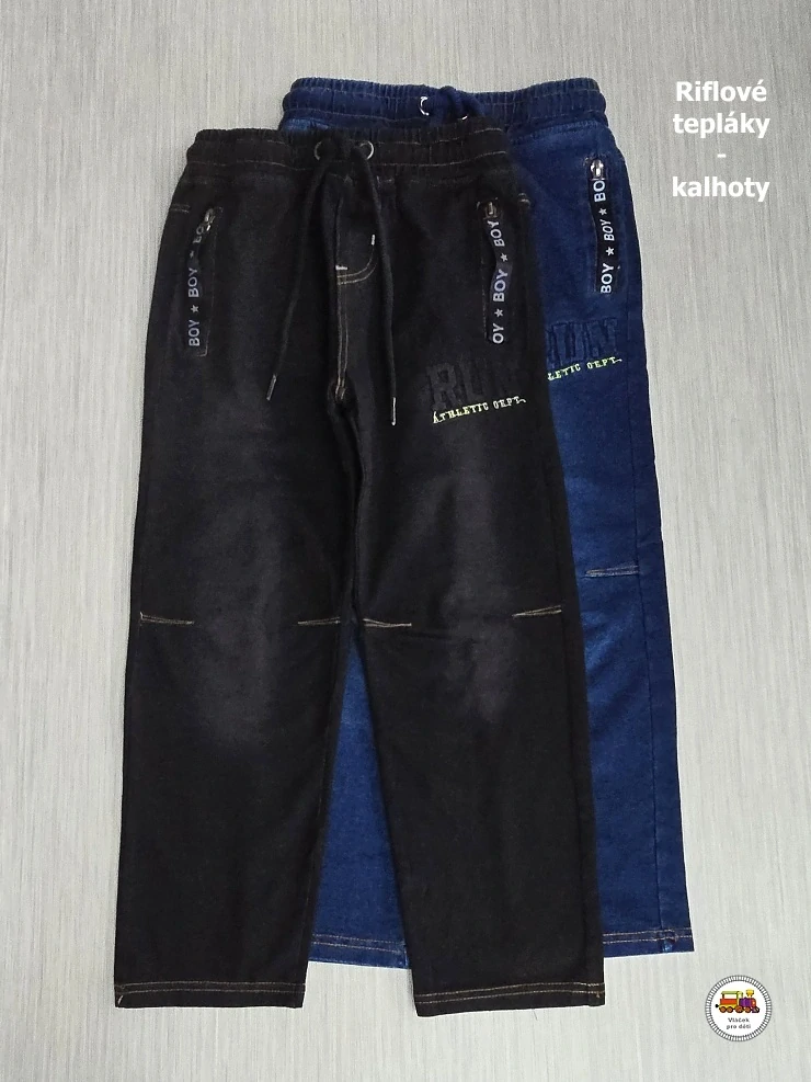 Chlapecké riflové tepláky/kalhoty Wolf T2961 černé vel.116