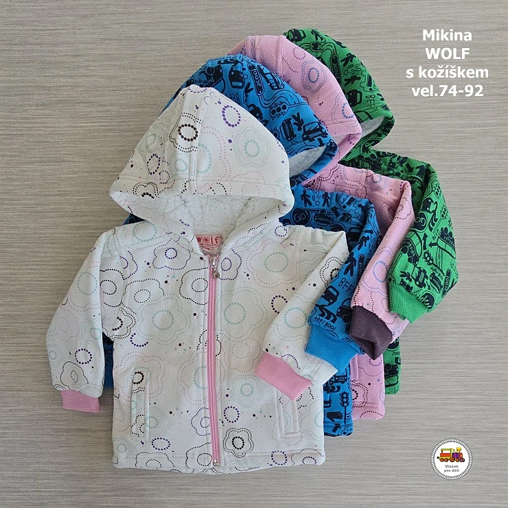 Mikina kožíšková Wolf M206 bílorůžová vel. 92