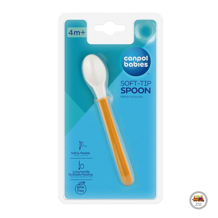 Lžička silikonová dlouhá 1ks žlutá 21/488