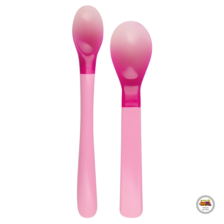Plastové lžičky TERMO 2ks růžové 9/581