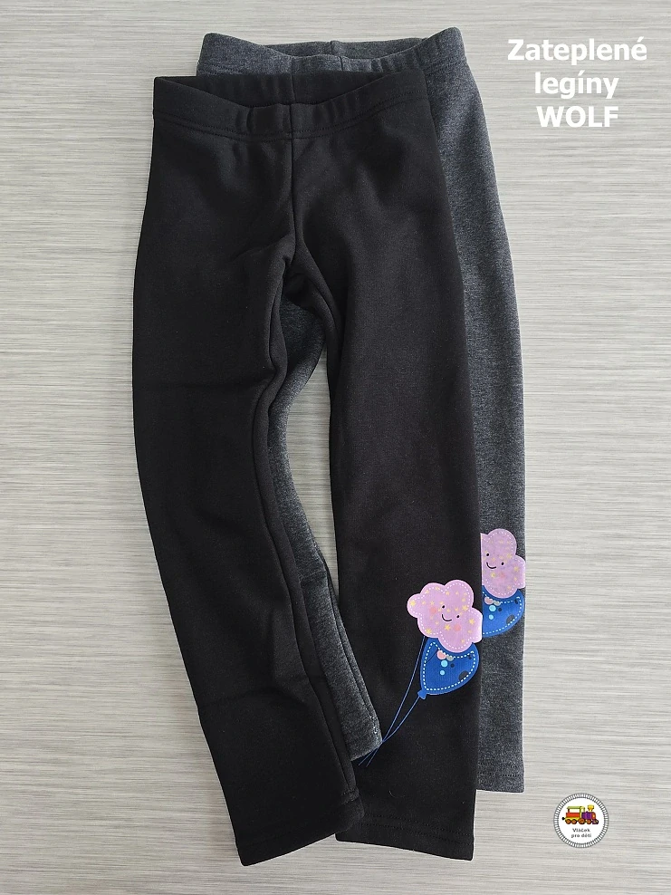 Legíny zateplené Wolf T2791 černé vel.104-110