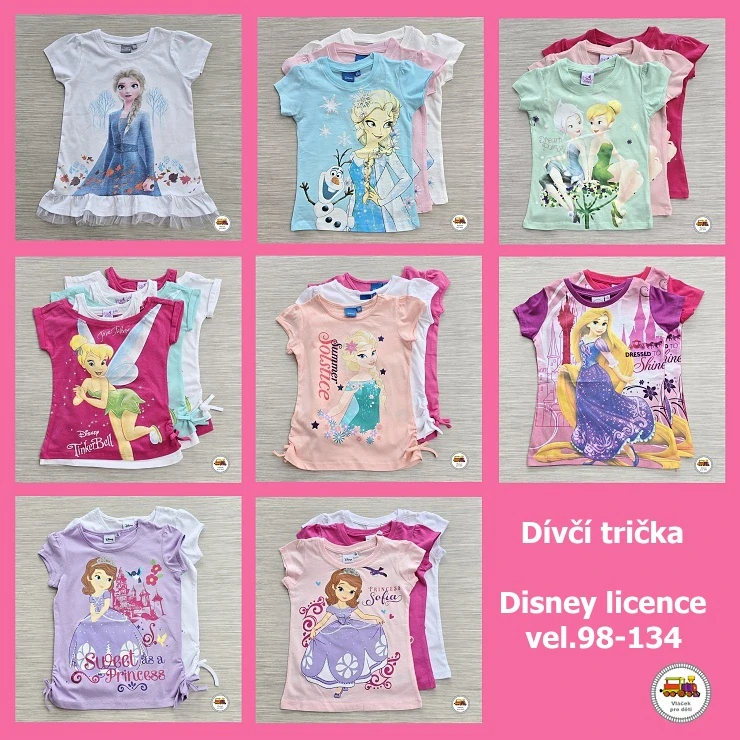 Tričko dívčí Disney GTJM62055 Fairies - Víla na zelené vel.128