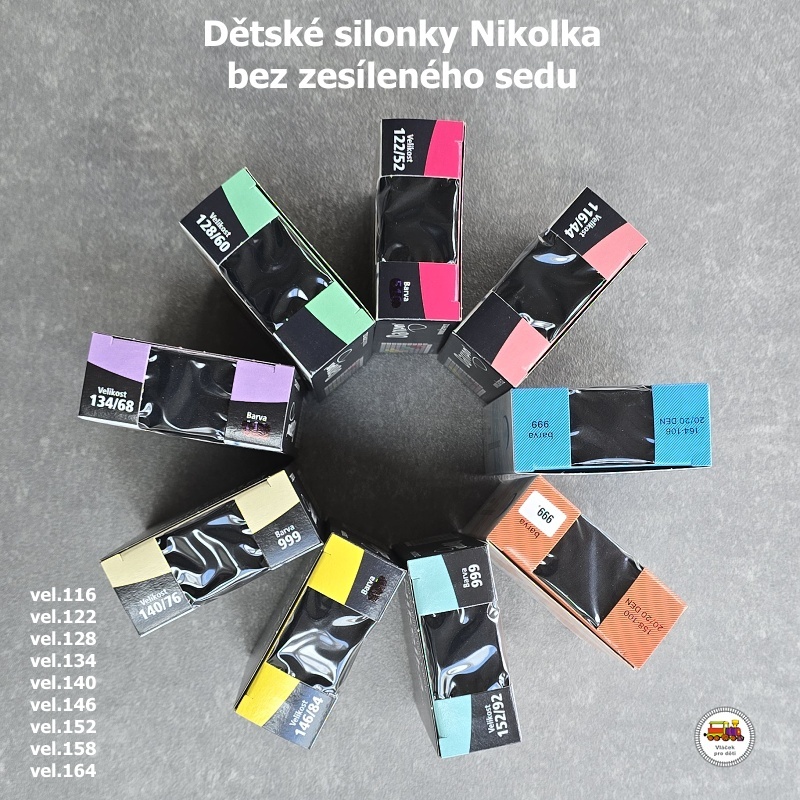 Dívčí silonky Nikolka černé nezesílený sed vel.152