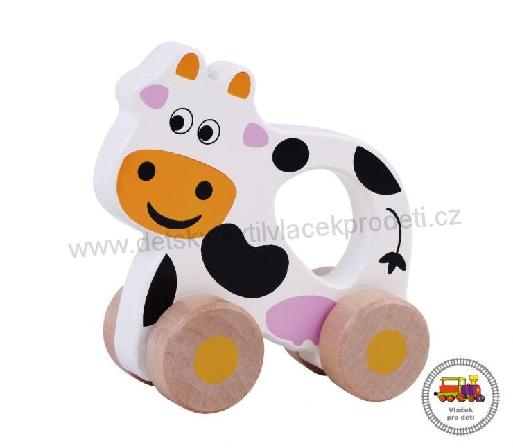 Dřevěná jezdící hračka Sova růžová 100899