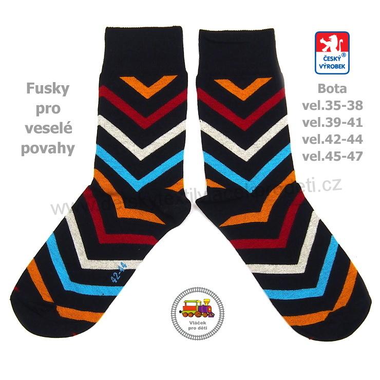 Ponožky bavlněné Petr véčkové pruhy vel.boty 45-47