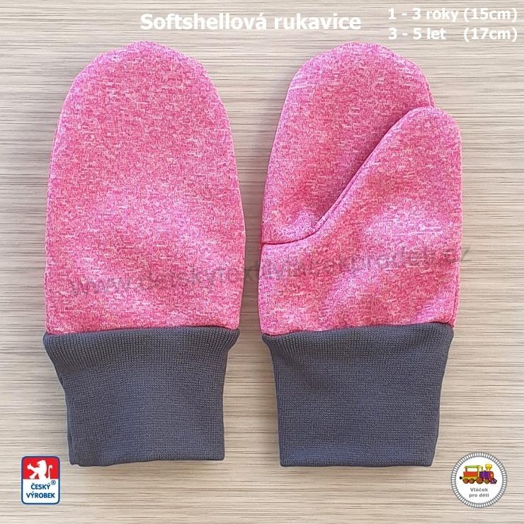 NOVINKA-Softshellové rukavice STYLSPARK 15cm (1-3roky) a 17cm (3-5let)