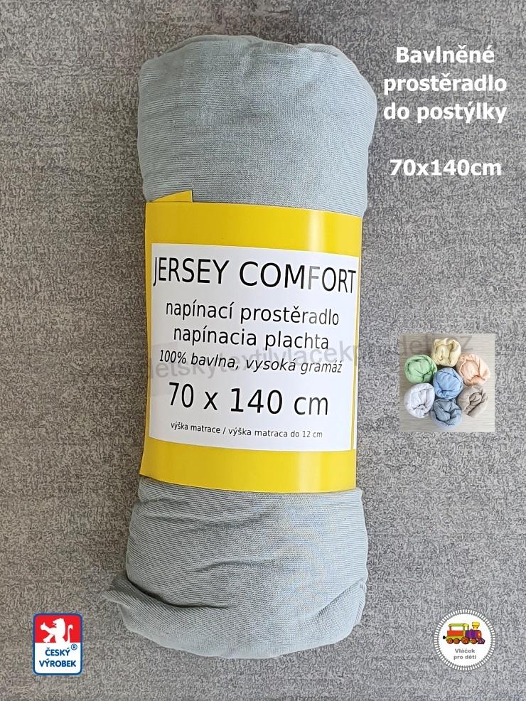 NOVINKA-Bavlněné mako/jersey prostěradlo do postýlky 70x140cm
