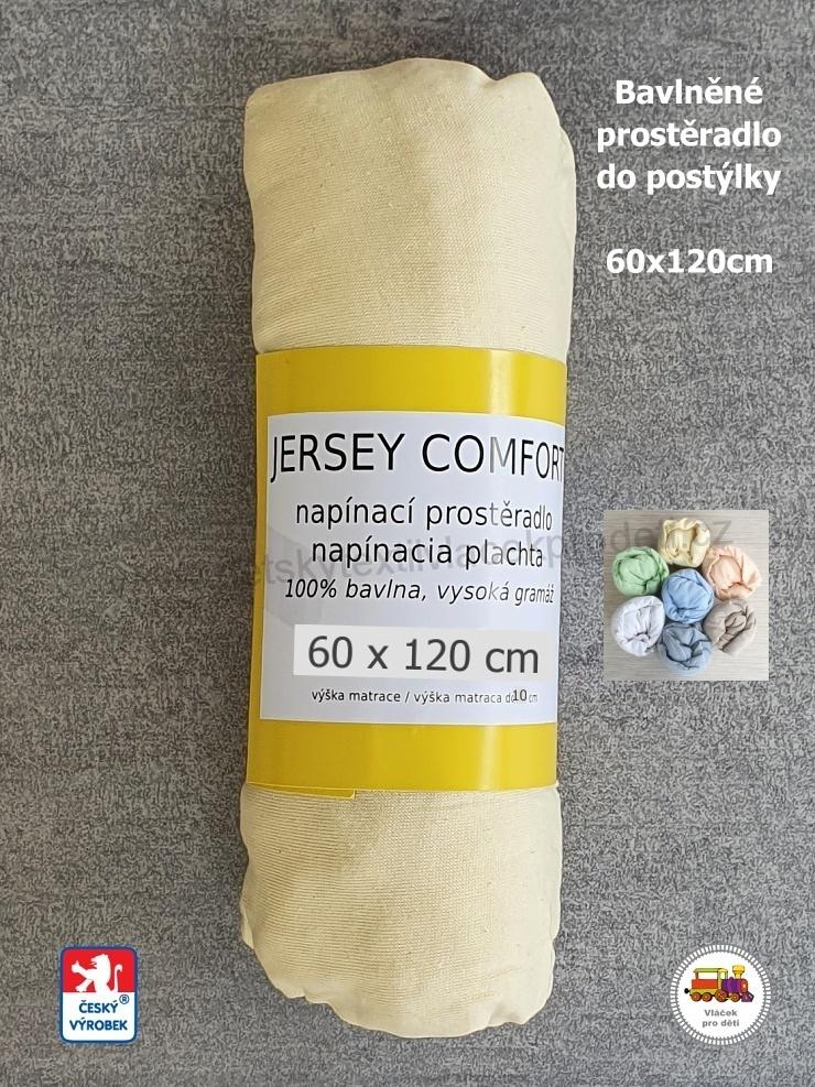 NOVINKA-Bavlněné mako/jersey prostěradlo do postýlky 60x120cm