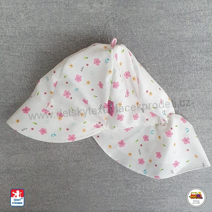 NOVINKA-Dívčí bavlněné letní šátky + plátěné čepičky vel. M, L, XL