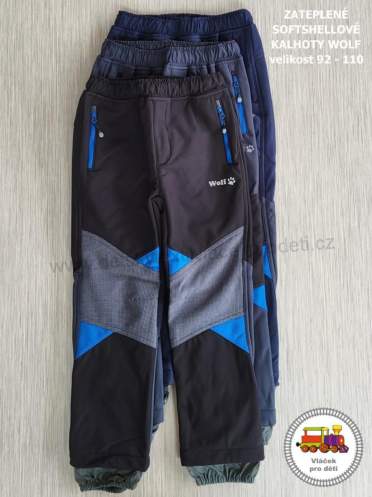 Softshellové kalhoty zateplené Wolf B2293 šedé vel.104