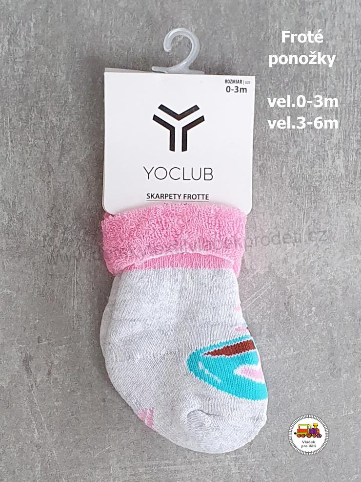 NOVINKA-Kojenecké ponožky froté YOCLUB vel.0-3měs, 3-6měs