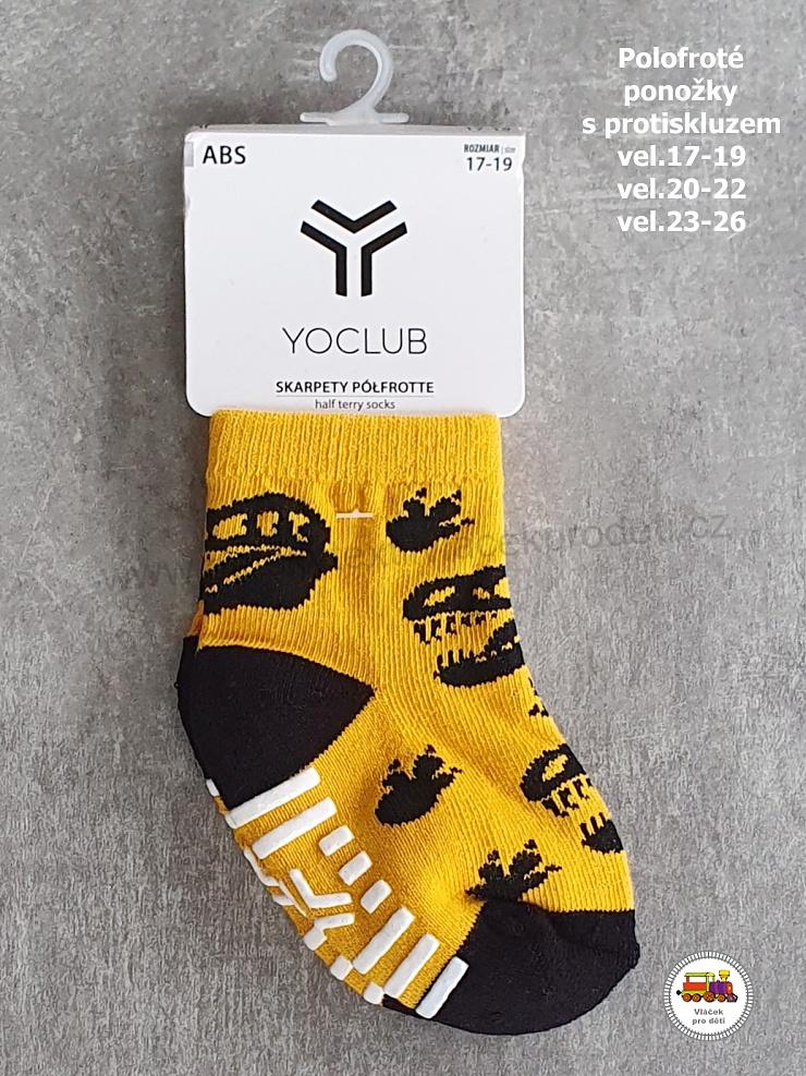 NOVINKA-Dětské ponožky YO protiskluzové ABS polofroté vel.17-19, 20-22, 23-26