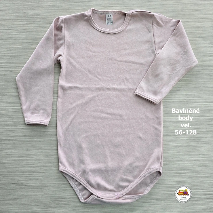 NOVINKA-Kojenecké body bavlněné Jednobarevné vel.110, 116, 122, 128