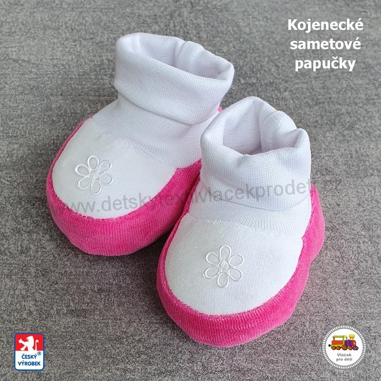 Kojenecké papučky sametové