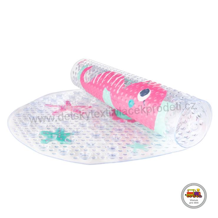 Protiskluzová podložka do vany LOVE&SEA 80/002 růžová