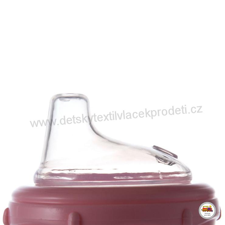Nevylévací hrníček se silikonovým pítkem LOVE&SEA 57/300 180ml růžový