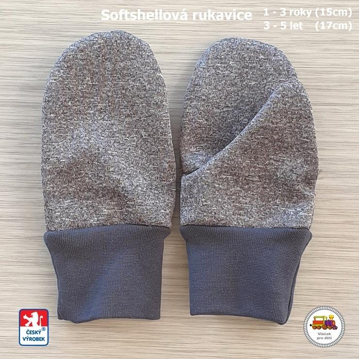 NOVINKA-Softshellové rukavice STYLSPARK 15cm (1-3roky) a 17cm (3-5let)