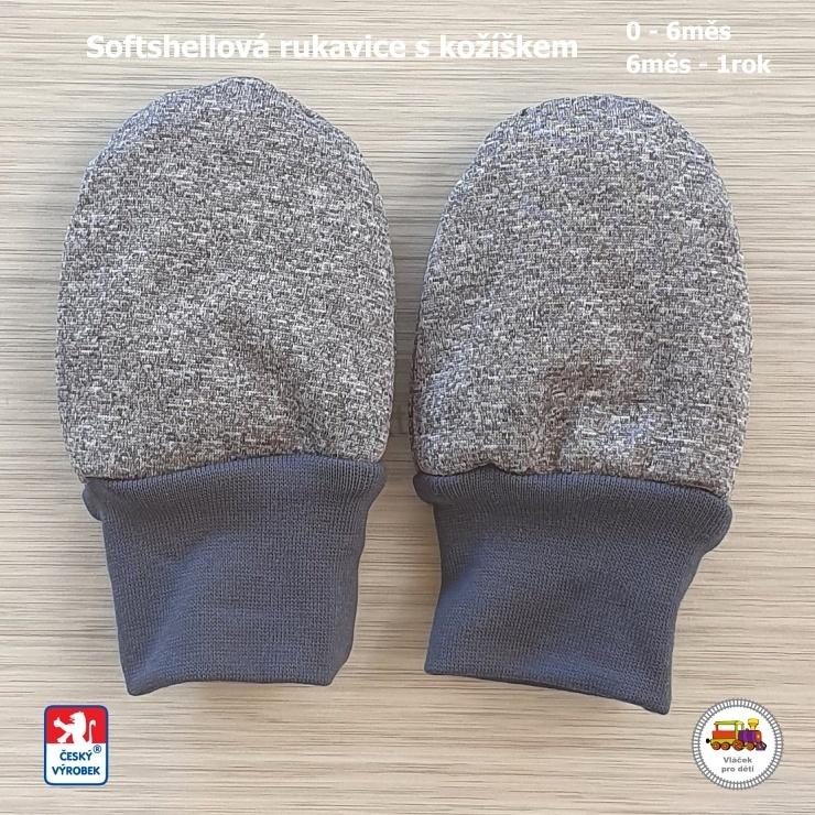 NOVINKA-Softshellové rukavice STYLSPARK 13cm (0-6měs) a 15cm (6měs-1rok)