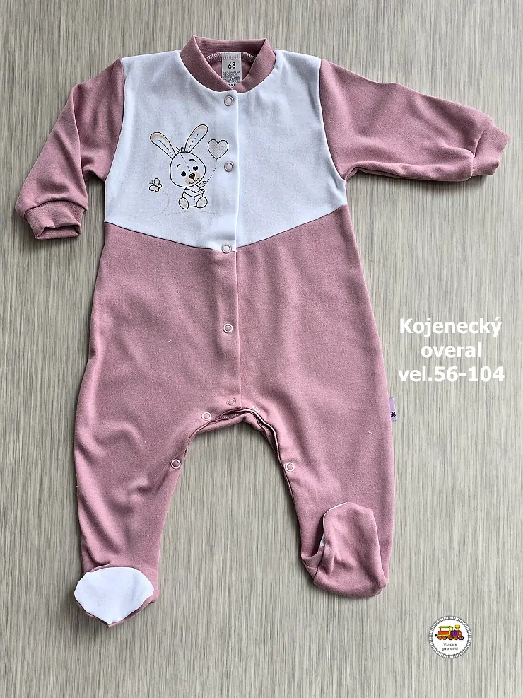 NOVINKA-Kojenecký/dětský overal bavlněný vel. 56, 62, 68, 74, 80, 86, 92, 98, 104