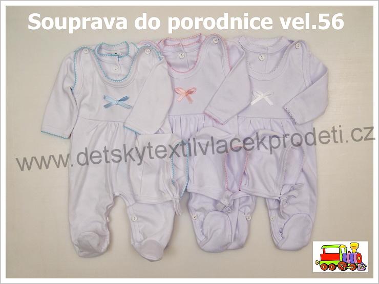 Kojenecká bavlněná souprava do porodnice bílá vel.56