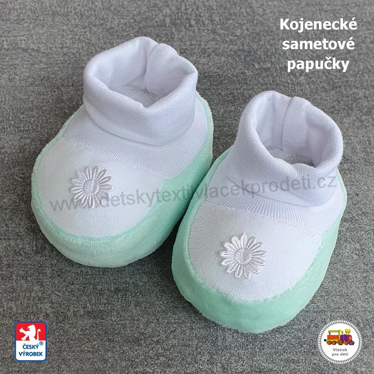 Kojenecké papučky sametové