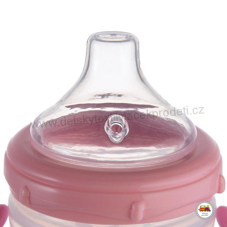 Nevylévací hrníček se silikonovým pítkem LOVE&SEA 57/300 180ml růžový