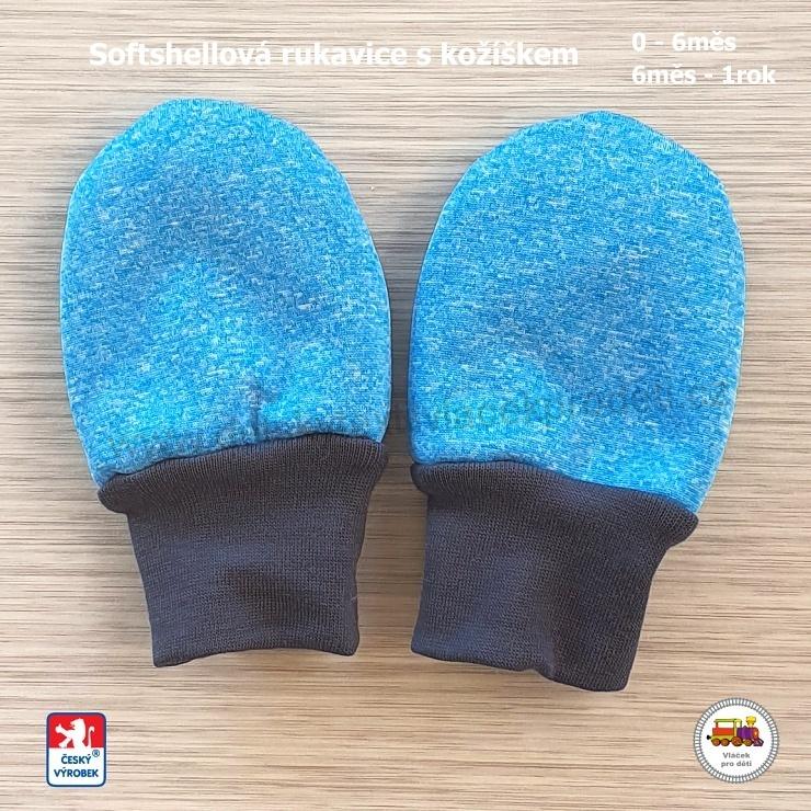 NOVINKA-Softshellové rukavice STYLSPARK 13cm (0-6měs) a 15cm (6měs-1rok)