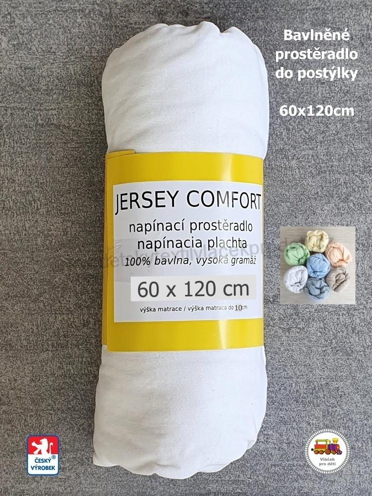 NOVINKA-Bavlněné mako/jersey prostěradlo do postýlky 60x120cm