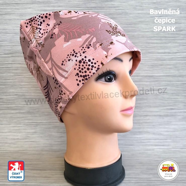 NOVINKA-Bavlněná čepice Spark vel.L (1-3roky), XL (3-6let), XXL (6-x let)