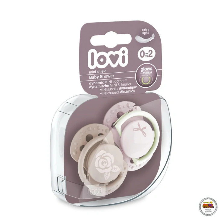 LOVI Mini dudlík BABY SHOWER 0-2m 2ks holka 22/900