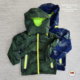 NOVINKA-Šusťáková bunda s tenkou podšívkou Kugo B2829 vel. 98, 104, 110, 116, 128